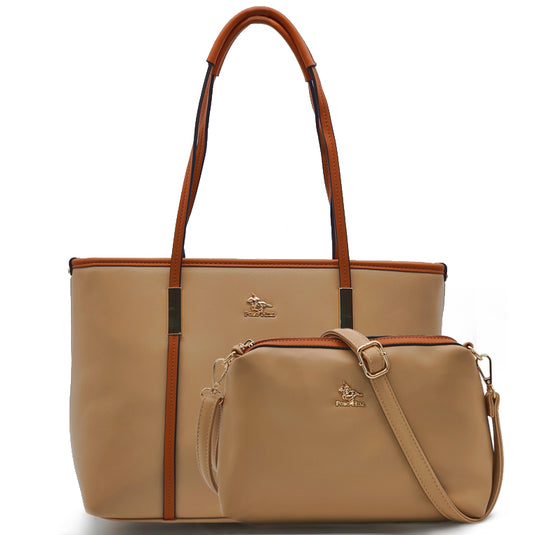Danni  Faux Leather Shoulder Tote Bag 2-in-1 Set