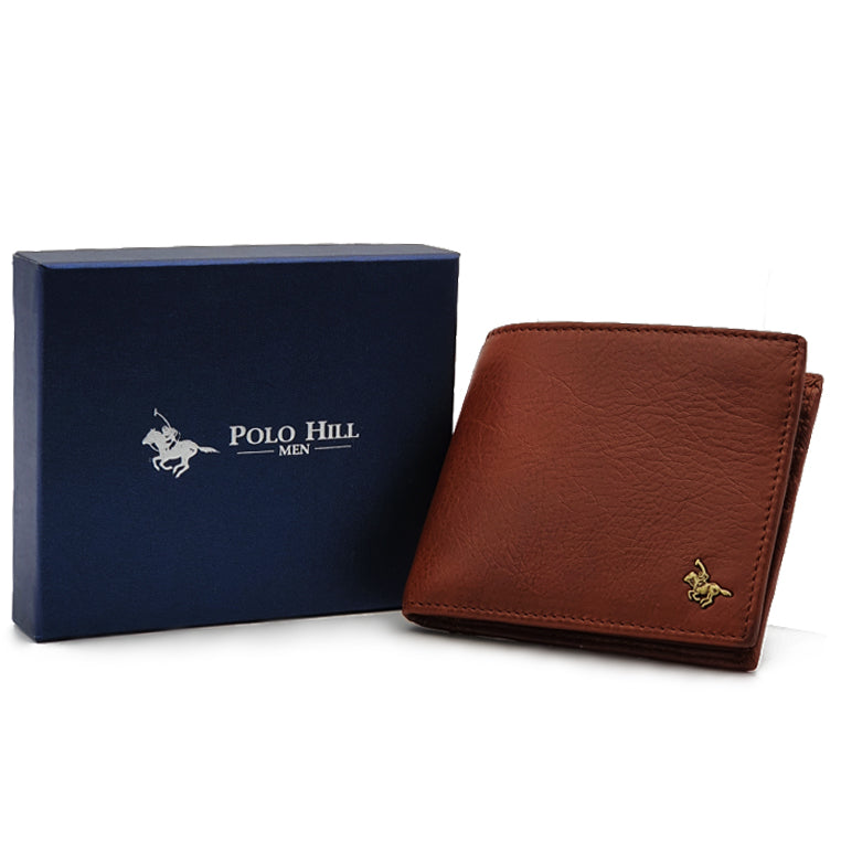 Load image into Gallery viewer, Genuine Leather RFID Blocking Bifold Wallet with Gift Box - ID Flap
