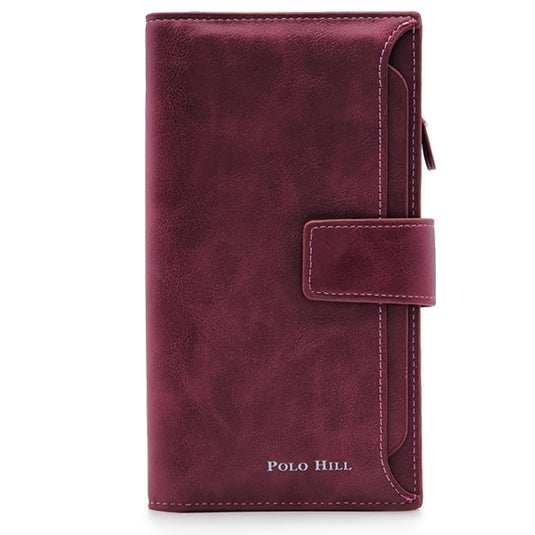 Long Multi-Card Wallet with Detachable Compartt