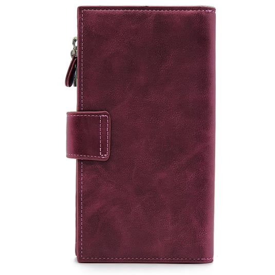 Long Multi-Card Wallet with Detachable Compartt