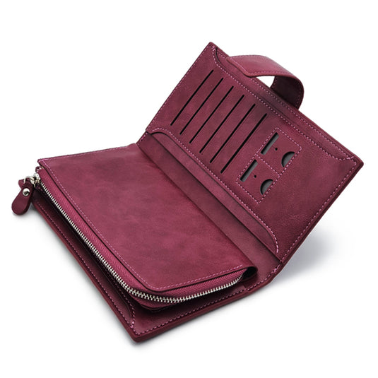 Long Multi-Card Wallet with Detachable Compartt