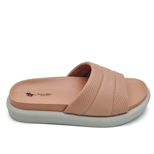 Puffy Pleather Slide Sandals