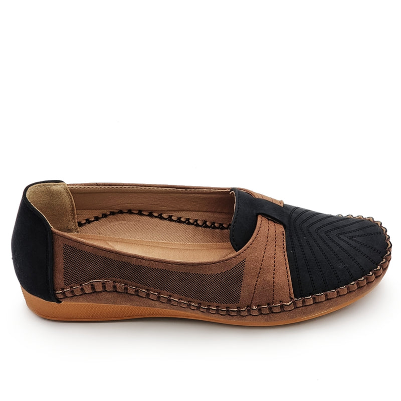 Load image into Gallery viewer, Contrast Vamp Belt Slip On Loafers Shoes
