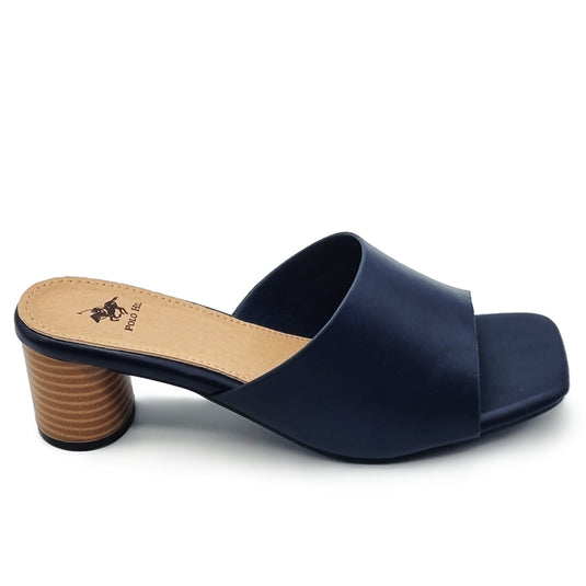 Square Open Toe Slide Heels
