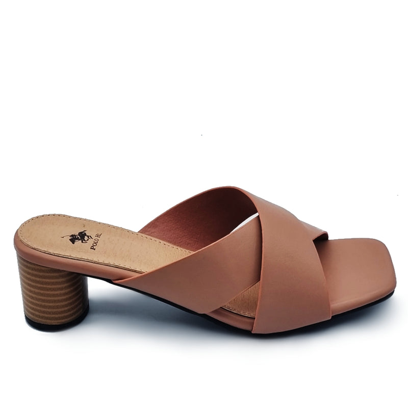 Load image into Gallery viewer, Square Open Toe Cross Band Slide Heels
