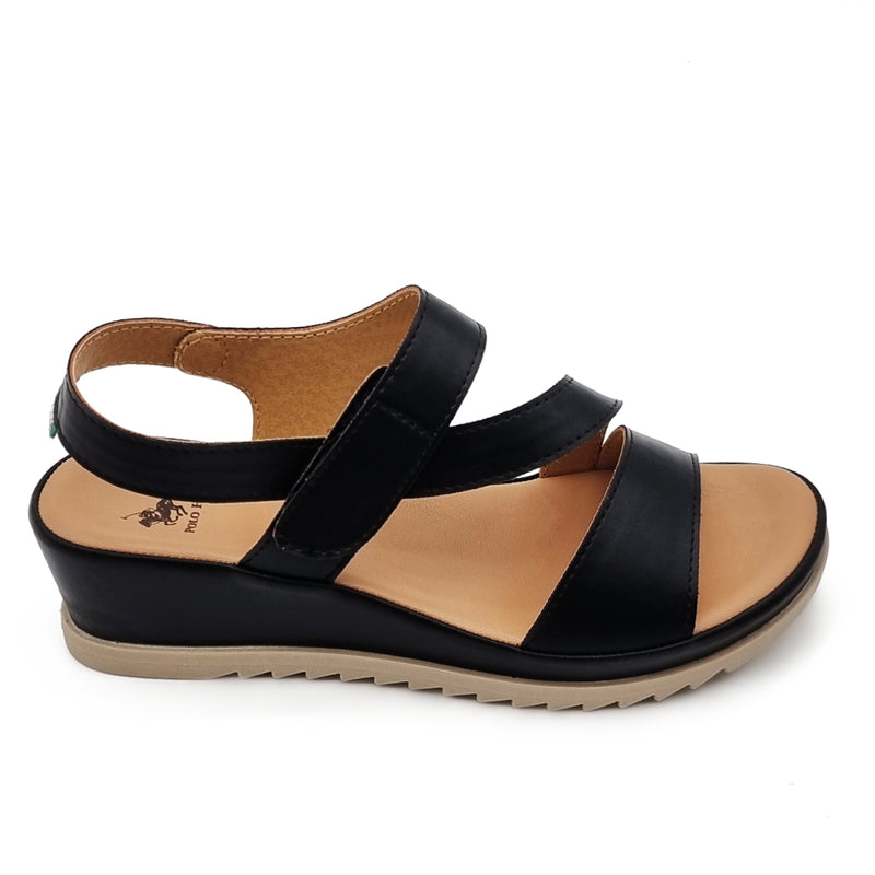 Load image into Gallery viewer, Hook Loop Strap Wedge Sandals
