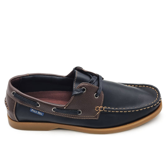 Lace Up Two-Tone Boat Shoes