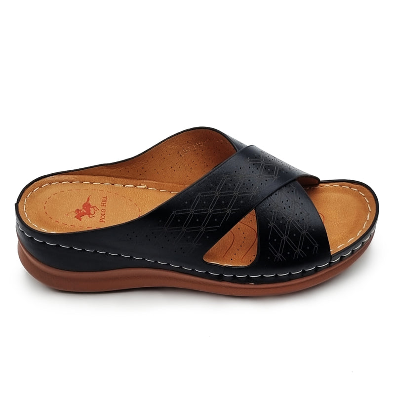 Load image into Gallery viewer, Perforated Cross Band Wedge Sandals
