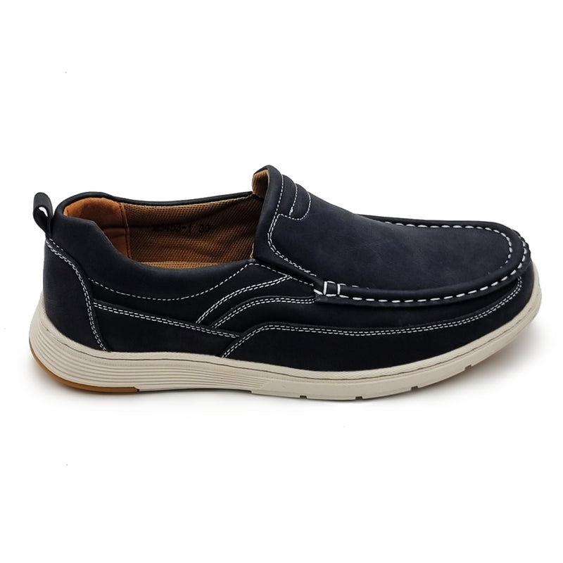 Load image into Gallery viewer, White Sole Contrast Stitch Slip On Shoes
