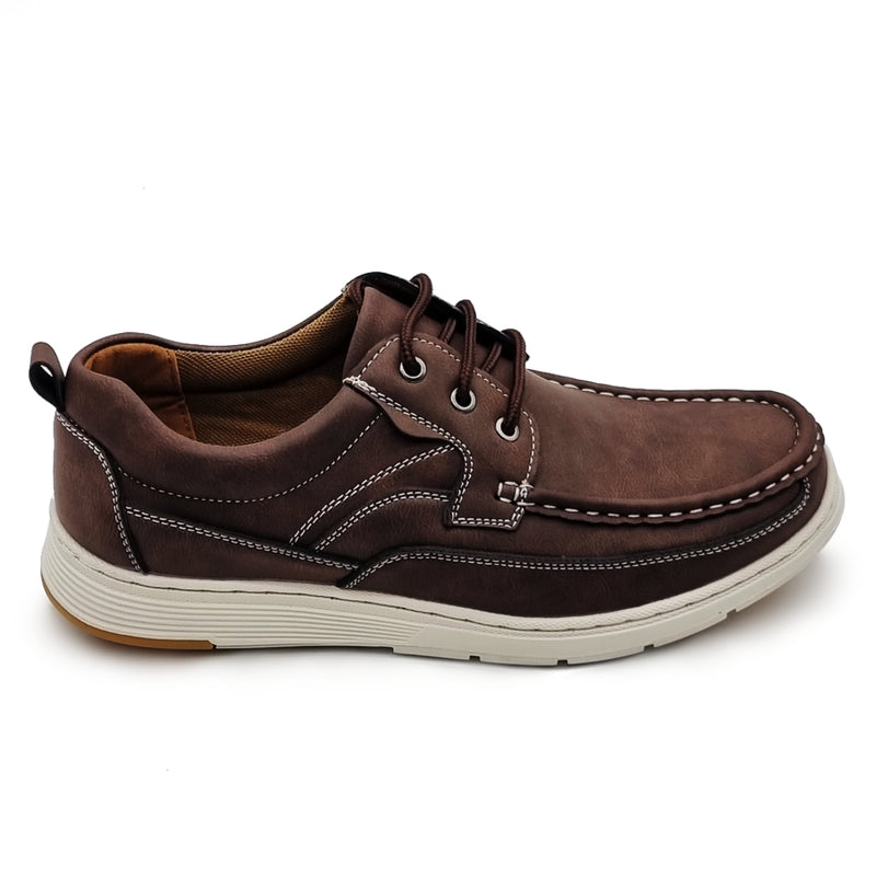 Load image into Gallery viewer, White Sole Contrast Stitch Lace Up Shoes
