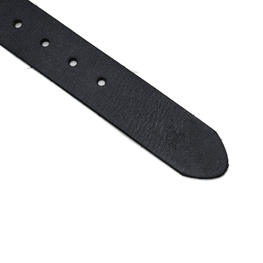 Genuine Textured Leather Tonal Buckle Pin Belt