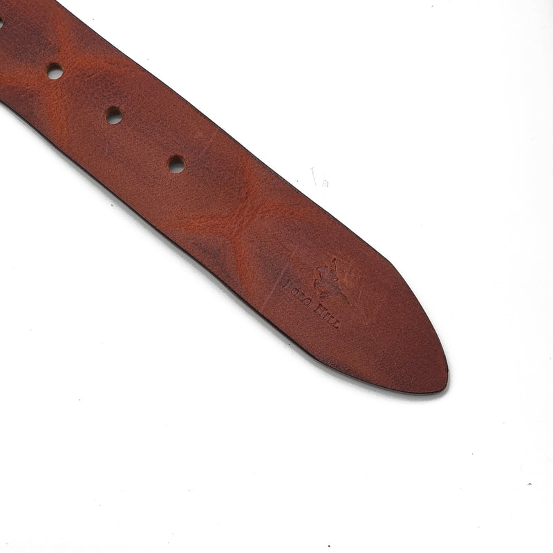 Load image into Gallery viewer, Genuine Textured Leather Full Hole Buckle Pin Belt
