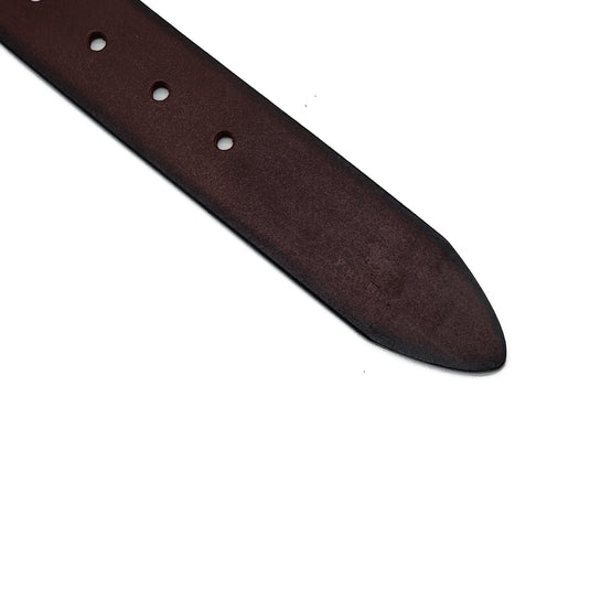 Genuine Textured Leather Buckle Pin Belt