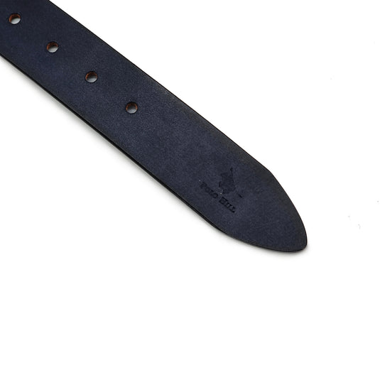 Genuine Textured Leather Tonal Buckle Pin Belt