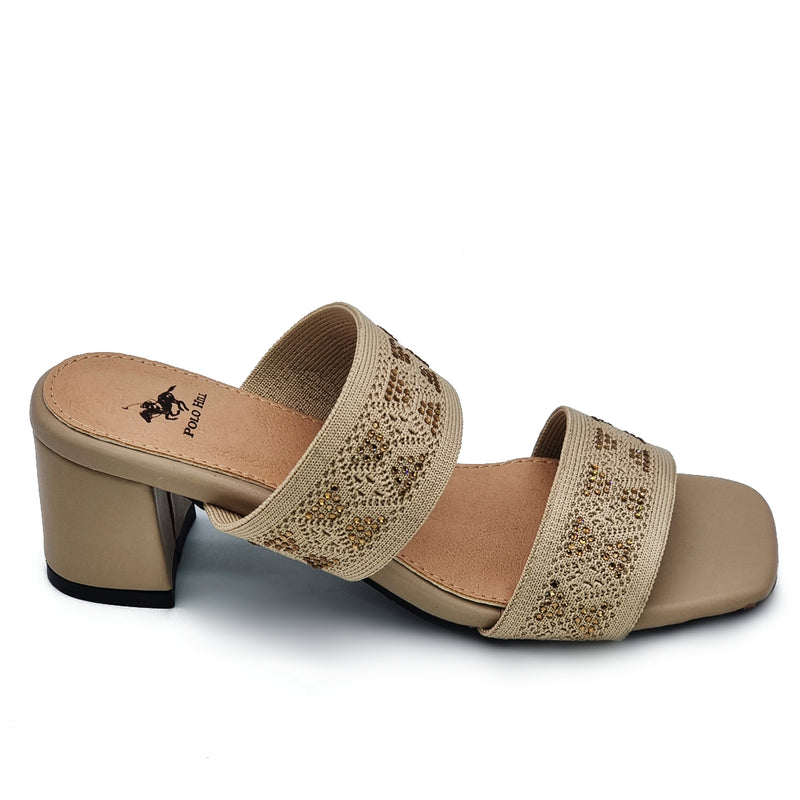 Load image into Gallery viewer, Square Open Toe Double Strap Heeled Sandals
