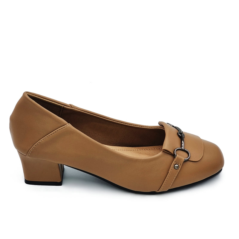 Load image into Gallery viewer, Horsebit Decor Round Toe Heels
