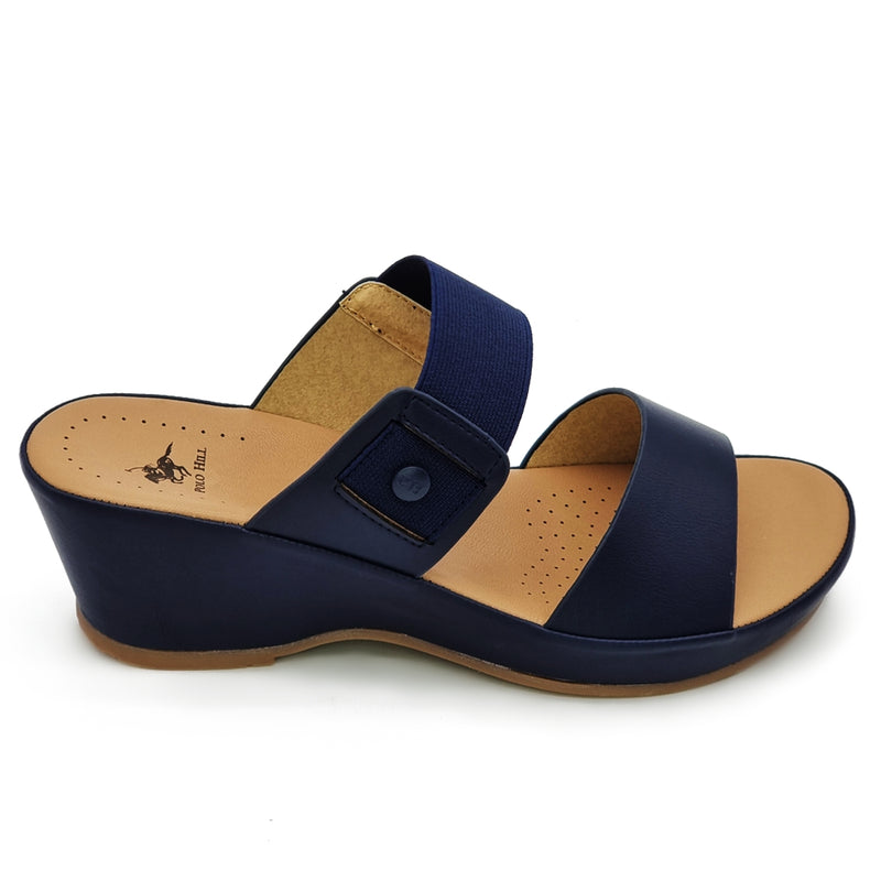 Load image into Gallery viewer, Two Band Wedge Sandals
