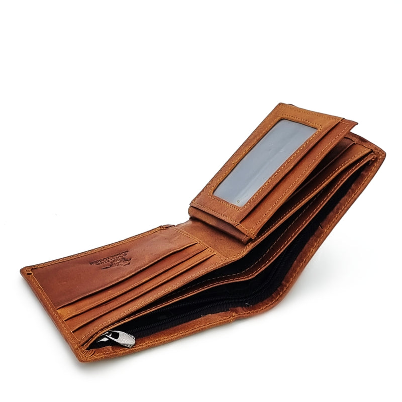 Load image into Gallery viewer, Genuine Leather Short BiFold Wallet - Card Slots
