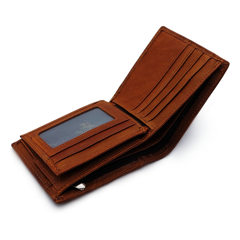 Load image into Gallery viewer, Genuine Leather BiFold Wallet - Coin Pouch
