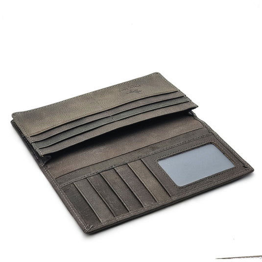 Genuine Leather Long BiFold Wallet