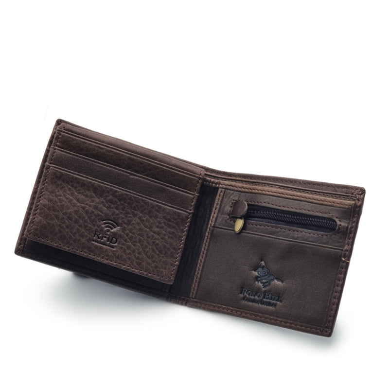 Load image into Gallery viewer, Genuine Leather Centre Line RFID Protected BiFold Wallet
