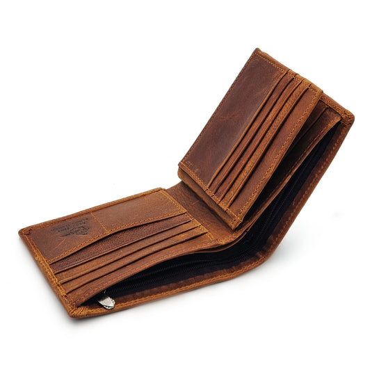 Genuine Leather BiFold Wallet with Front Pocket