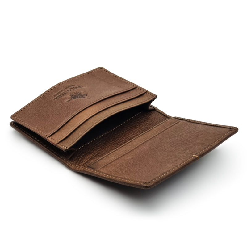 Load image into Gallery viewer, Genuine Leather Centre Line RFID Protected Small BiFold Card Wallet
