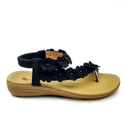 Flower Wedge Sandals