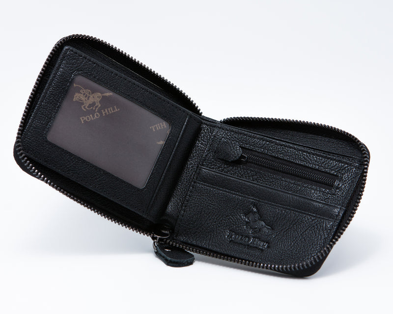 Load image into Gallery viewer, Genuine Leather Bi-Fold Ziparound Wallet
