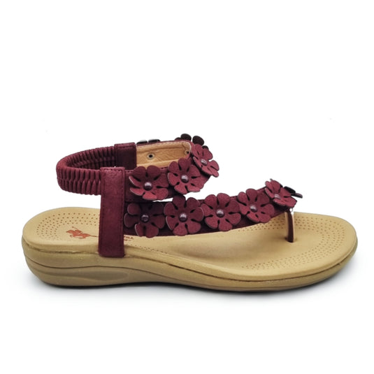 Flower Wedge Sandals