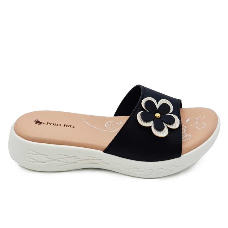 Load image into Gallery viewer, Kid Girl Flower Decor Slide Sandals
