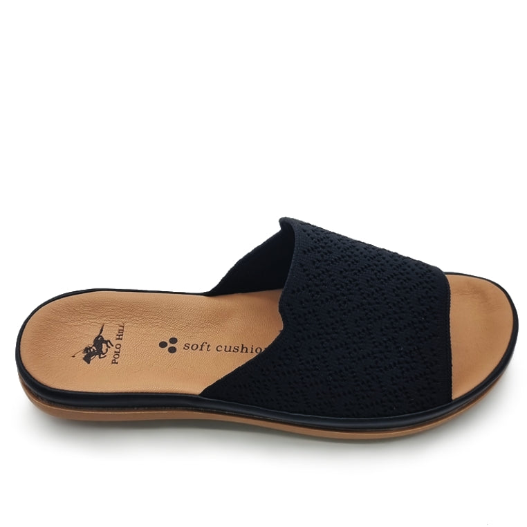 Load image into Gallery viewer, Single Textile Band Slide Sandals
