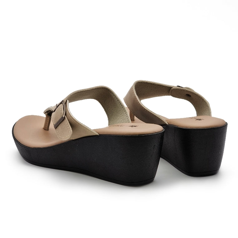 Load image into Gallery viewer, Buckle Toe-Post Wedge Sandals
