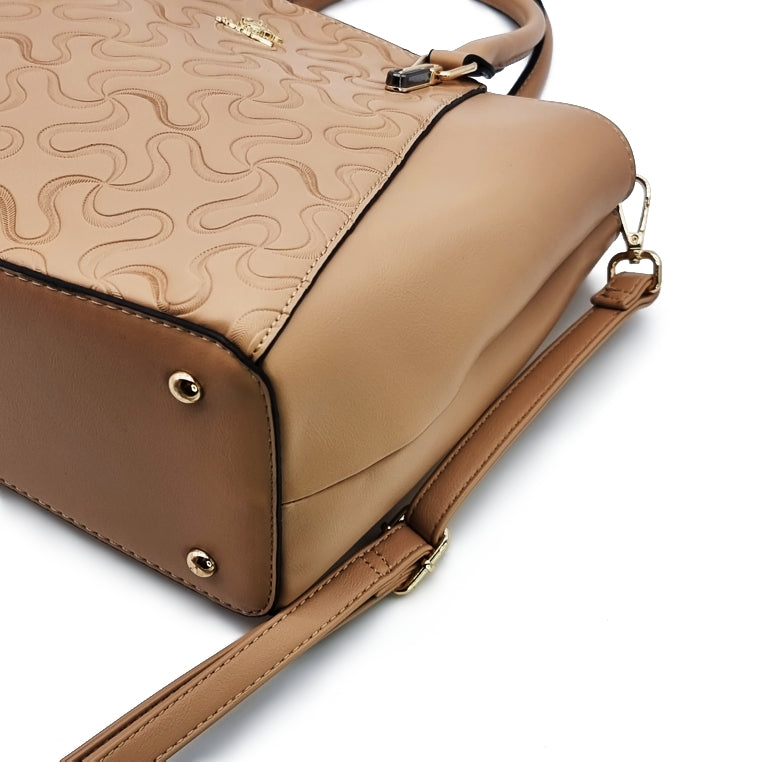 Load image into Gallery viewer, Puzzly Patterned Trapeze Handbag
