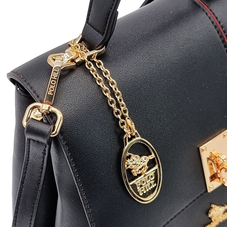 Load image into Gallery viewer, Turn Lock Flap Satchel Crossbody Sling Bag
