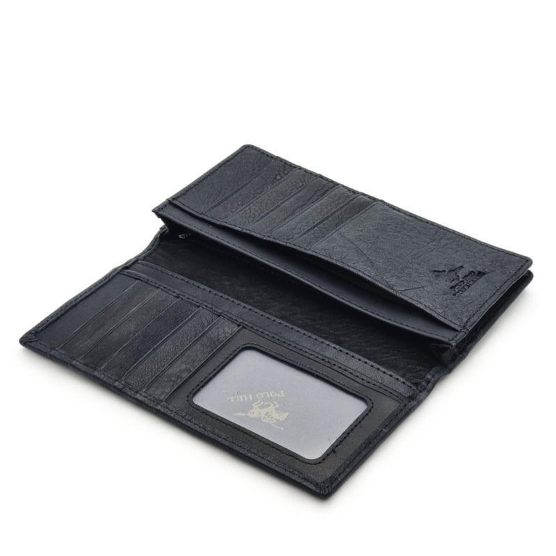 Load image into Gallery viewer, Mens Long Genuine Leather BiFold Wallet
