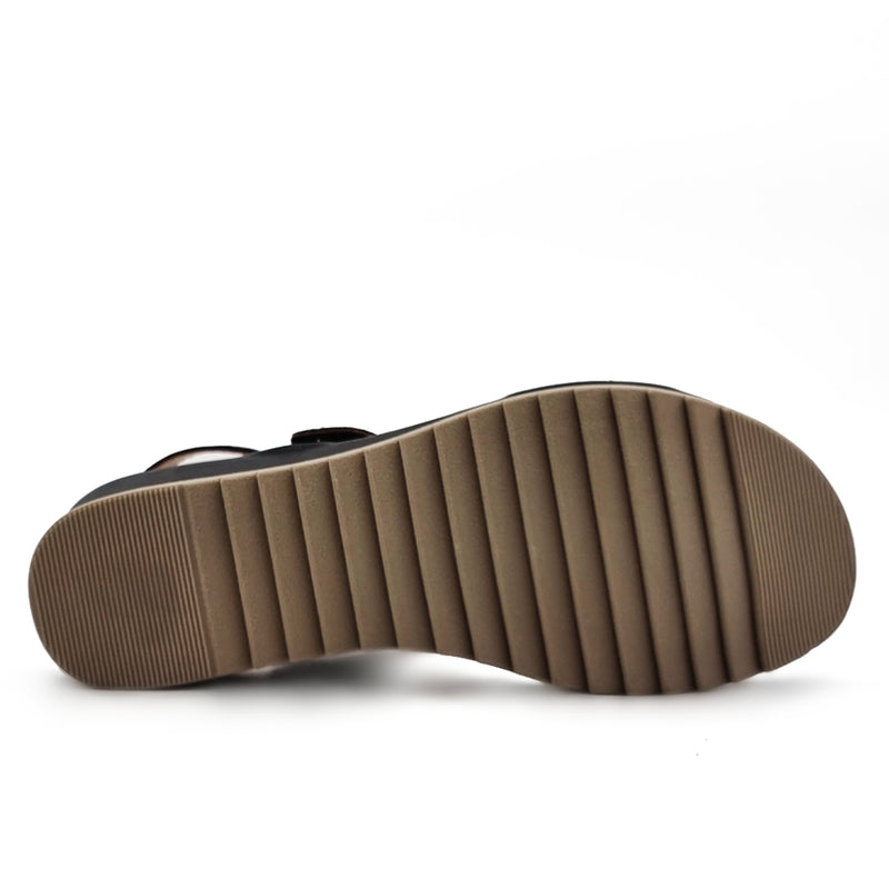 Load image into Gallery viewer, Hook Loop Strap Wedge Sandals
