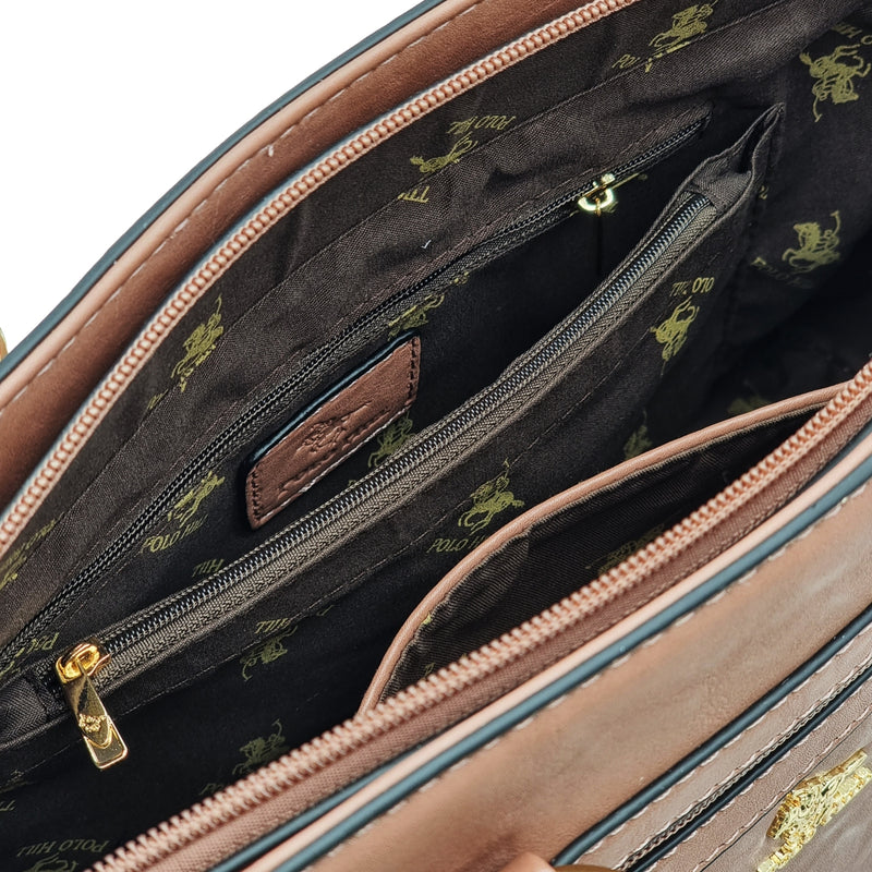 Load image into Gallery viewer, Matte Textured Shoulder Tote Bag 2-in-1 Bundle Set
