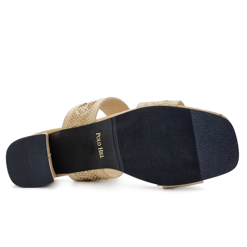Load image into Gallery viewer, Square Open Toe Double Strap Heeled Sandals

