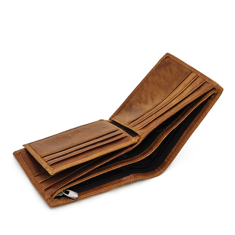 Load image into Gallery viewer, Genuine Leather Short BiFold Wallet - Card Slots
