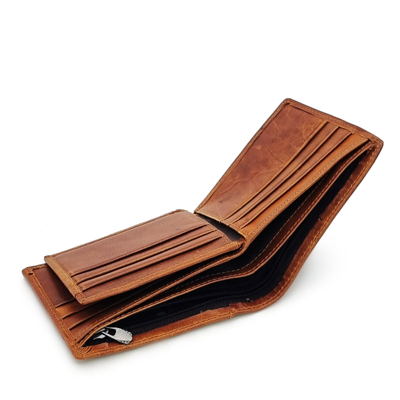 Load image into Gallery viewer, Genuine Leather Short BiFold Wallet - Card Slots
