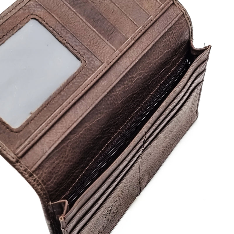 Load image into Gallery viewer, Genuine Leather Long BiFold Wallet
