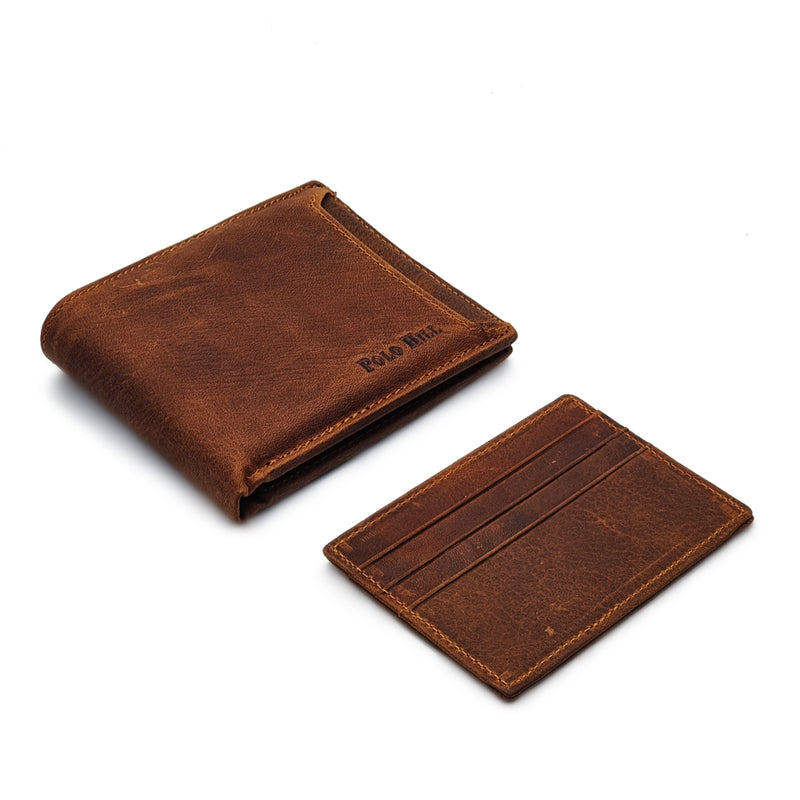 Load image into Gallery viewer, Genuine Leather BiFold Wallet with Front Pocket
