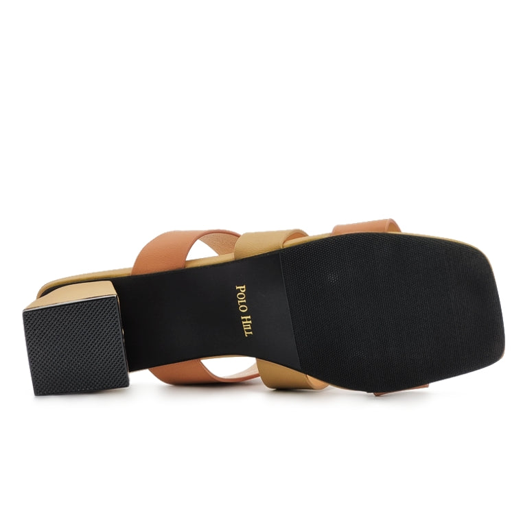 Load image into Gallery viewer, Open Square Toe Three Band Heels
