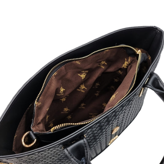 Peona Straw-Like Handbag with Inner Detachable Sling Bag