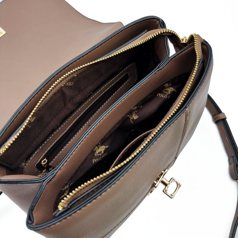 Load image into Gallery viewer, Turn Lock Flap Satchel Crossbody Sling Bag
