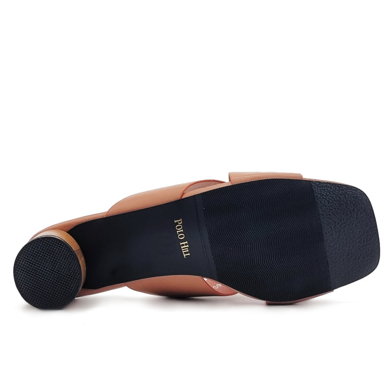 Load image into Gallery viewer, Square Open Toe Cross Band Slide Heels
