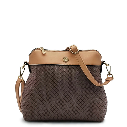Peona Straw-Like Handbag with Inner Detachable Sling Bag
