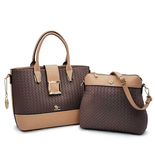 Peona Straw-Like Handbag with Inner Detachable Sling Bag