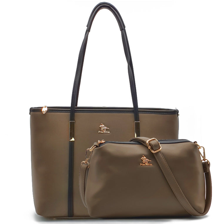 Load image into Gallery viewer, Danni  Faux Leather Shoulder Tote Bag 2-in-1 Set
